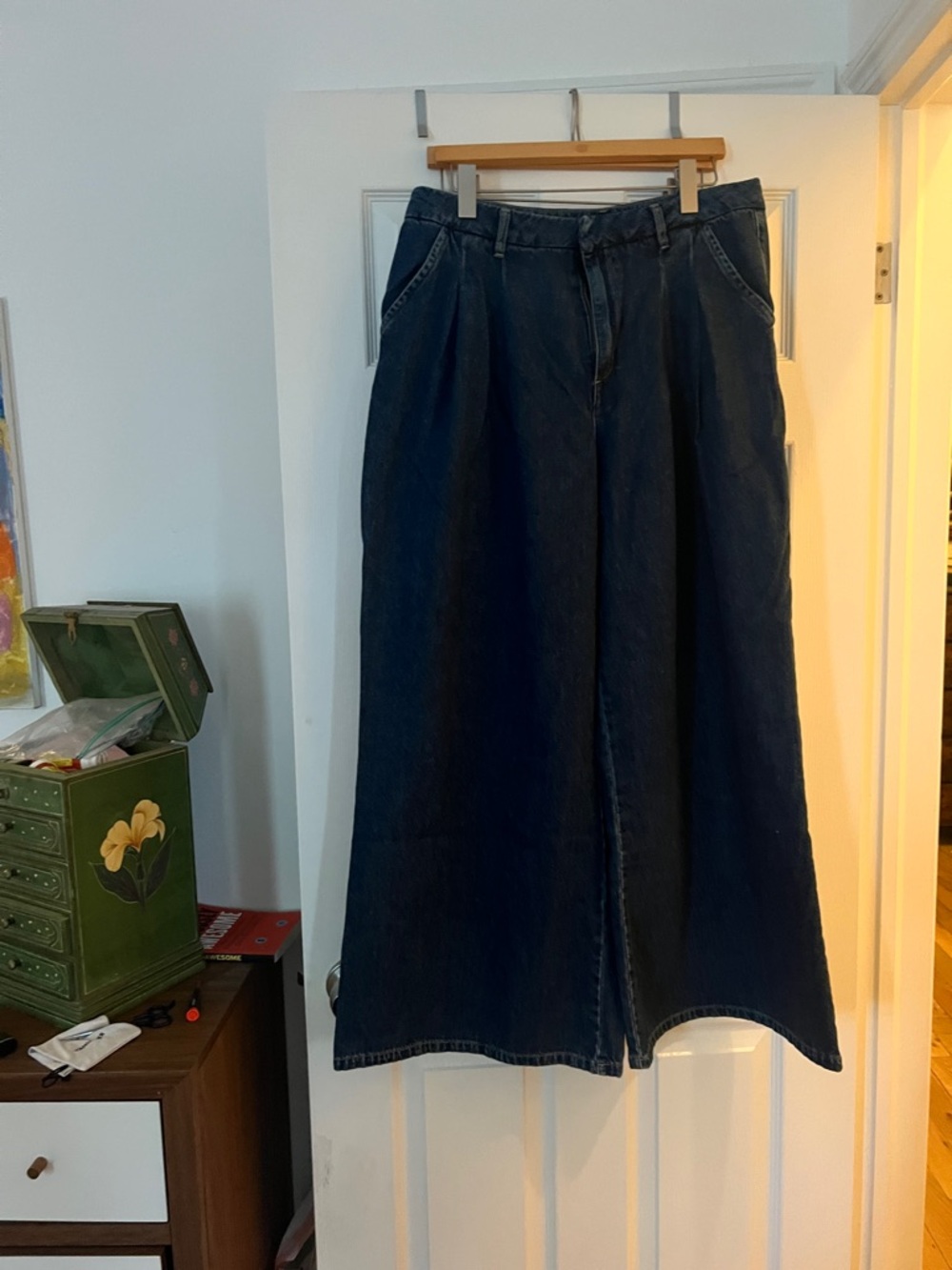 ASOS Dark Blue Wide Leg Jeans